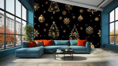 Christmas party celebration Wall mural