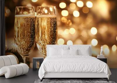 happy new year celebration and end of year party celebration Wall mural