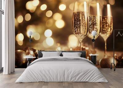 happy new year celebration Wall mural