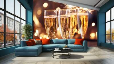 happy new year celebration Wall mural