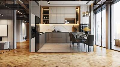 modern kitchen interior Wall mural