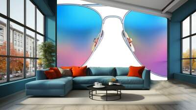 Colorful sunglasses isolated. Wall mural