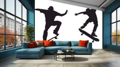 skateboard silhouette collection  Wall mural