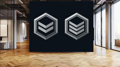 Line of military ranks. Rating system in the game Wall mural