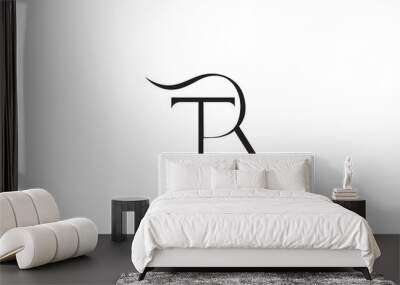 tr logo design, initial letter tr icon design vector template,  RT, TR, R, T abstract letters logo monogram, Modern creative unique elegant minimal Wall mural