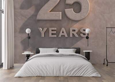 25 years 3d text Wall mural