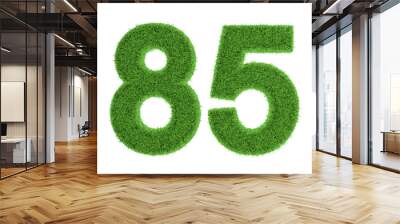 Number 85 with a green grass texture Wall mural