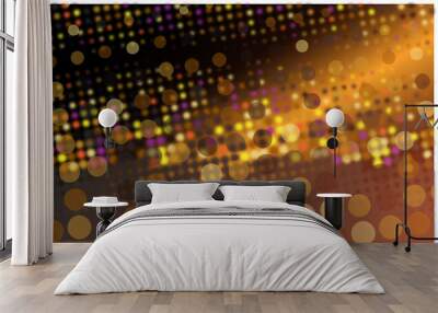 disco light effect background, two dimensional, pattern, round Wall mural