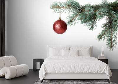 Christmas ball on the tree, Wall mural