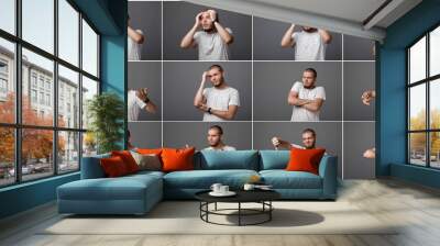 the portrait of the young bearded man Wall mural