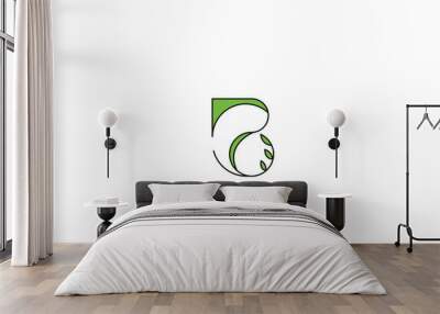 Initial B logo design inspiration, Letter B vector icon Wall mural