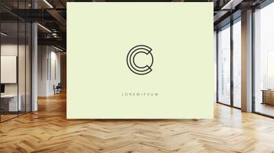 Initial C logo design with geometric style Inspiration, Letter C modern icon vector. Wall mural