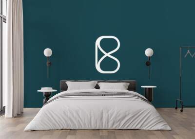 letter logo b. initial icon b, , hourglass logo inspiration Wall mural