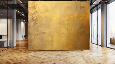 Shiny yellow leaf gold foil texture background Wall mural