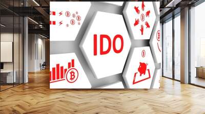 IDO concept cell background 3d illustration Wall mural