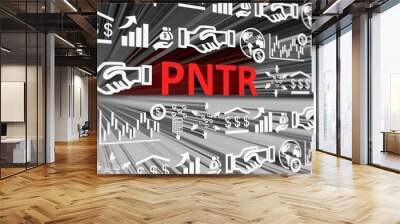 PNTR concept blurred background 3d render illustration Wall mural