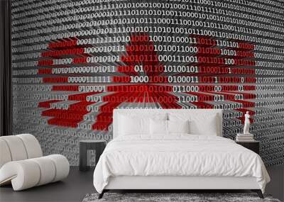 SAM is represented as a binary code Wall mural