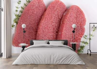 Beef sirloin steaks. Wall mural