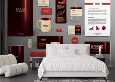 Corporate identity template. Branding design with logo.  Letter Wall mural