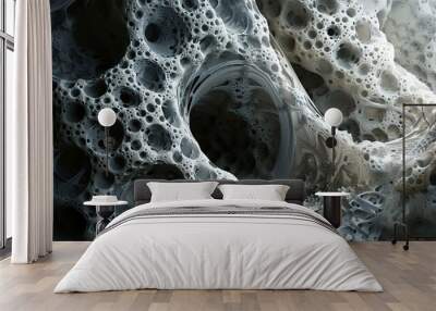 a close up of a object with bubbles Wall mural