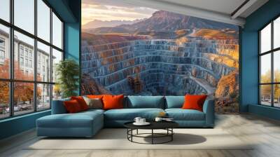 a large open pit Wall mural