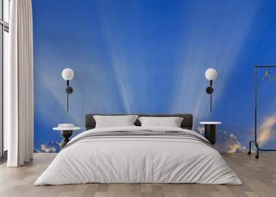 cloudy sky with penetrating sunshine Wall mural