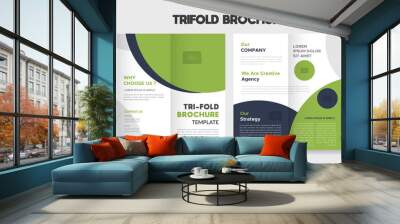 creative editable trifold brochure template design vector	 Wall mural