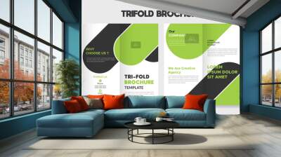 creative editable trifold brochure template design vector Wall mural