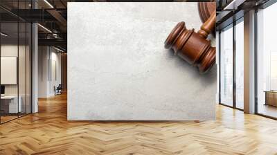 Judge gavel on white background. Law and justice background Wall mural