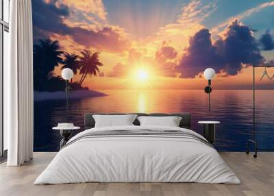 Sunset Paradise Wall mural