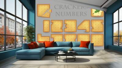 Crackers Numbers Wall mural