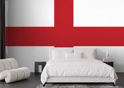 Flag of Genoa, Italy. Vector Format Wall mural