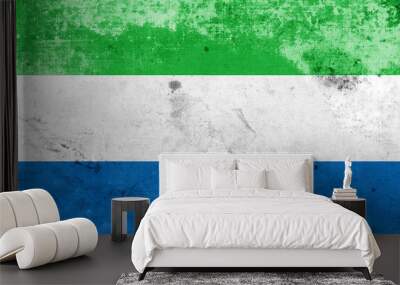 grunge sierra leone flag Wall mural