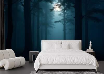 Foggy Forest, Enchanting Woods Wall mural