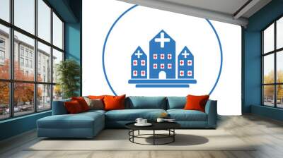 Clinic dispensary infirmary sanatorium icon | Circle version icon | Wall mural