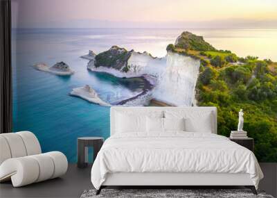 Beautiful view of Cape Drastis in Corfu in Greece Wall mural