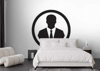 a black and white image of a man in a suit Wall mural