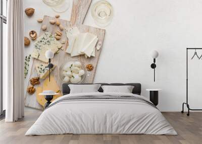 Cheese and wine concept Wall mural