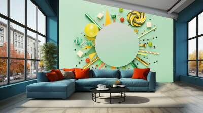 Children birthday party background Wall mural