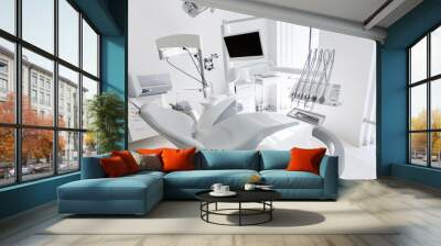 Dentist chair in new modern dental clinic office Wall mural