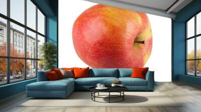 One ripe fresh apple isolated on white background Wall mural