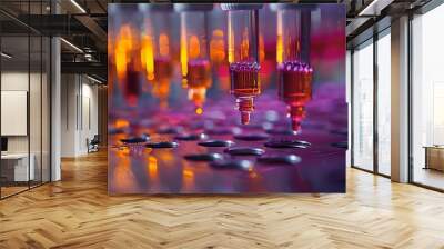 Precision Automated Pipetting in a Modern Biotechnology Laboratory Wall mural