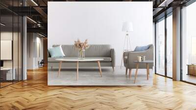 Scandinavian style in decor in living room Wall mural