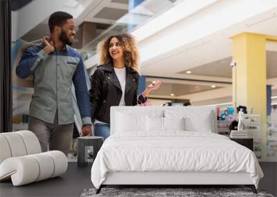 Successful african american couple spending time together Wall mural