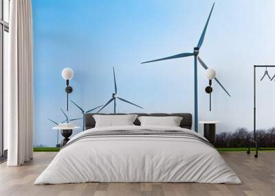 Windmill working at pure wind blowing power of nature Wall mural