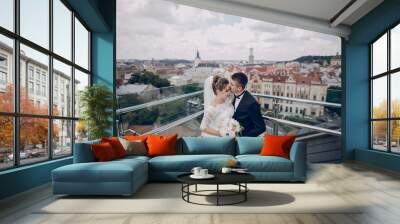 bride and groom Wall mural