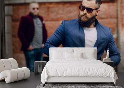 Two bearded men fashion Wall mural