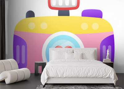 A flat style icon of camera  Wall mural