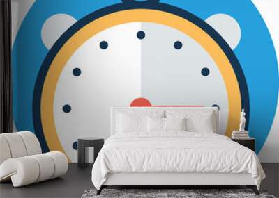 A stopwatch vector icon symbolising importance of time in logistics Wall mural