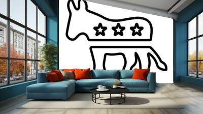 Check out line style icon of democrats  Wall mural